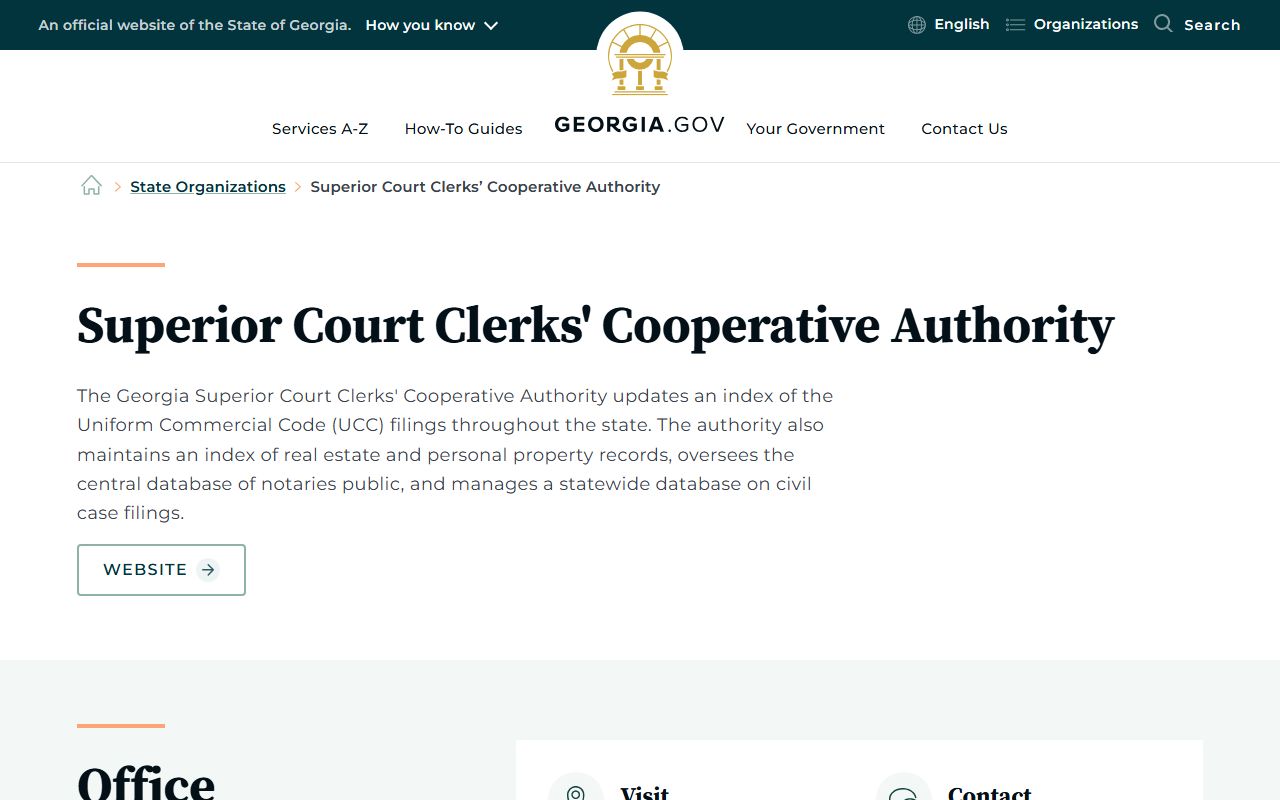 Macon County Clerk of Superior Court Georgia.gov GSCCCA profile