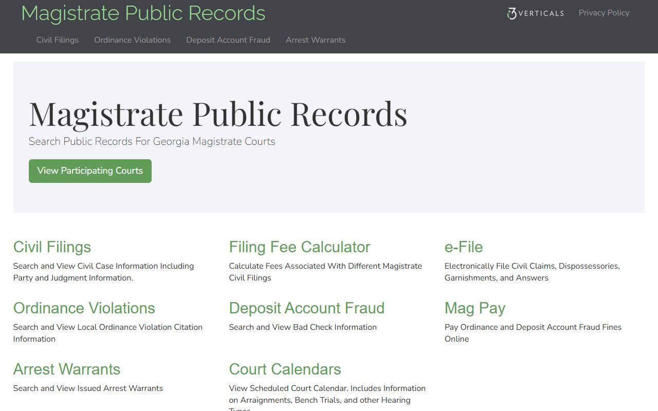 Macon County court dockets Georgia Magistrate Public Records portal