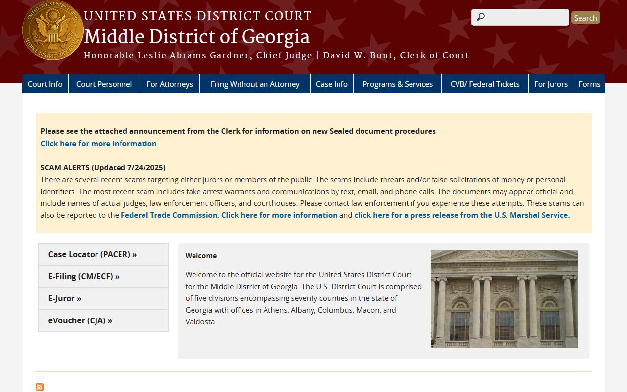 Macon County Superior Court records and Middle District federal court distinction