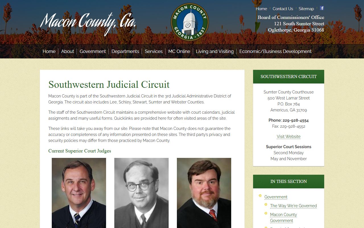Macon County court records Southwestern Judicial Circuit