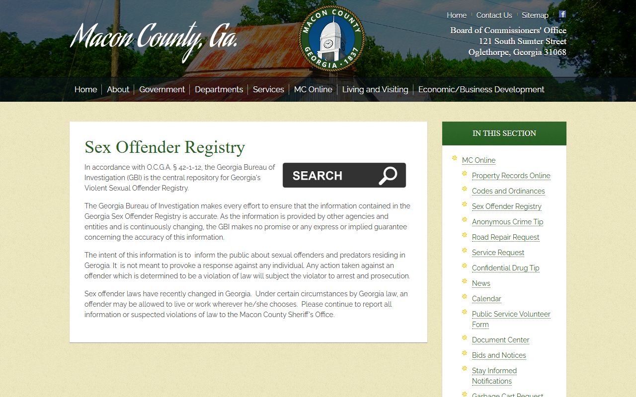 Macon County Probate Court records and state registry routing