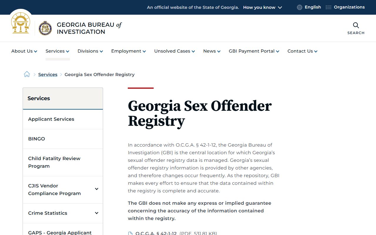 Macon County Probate Court records and GBI statewide registry distinction